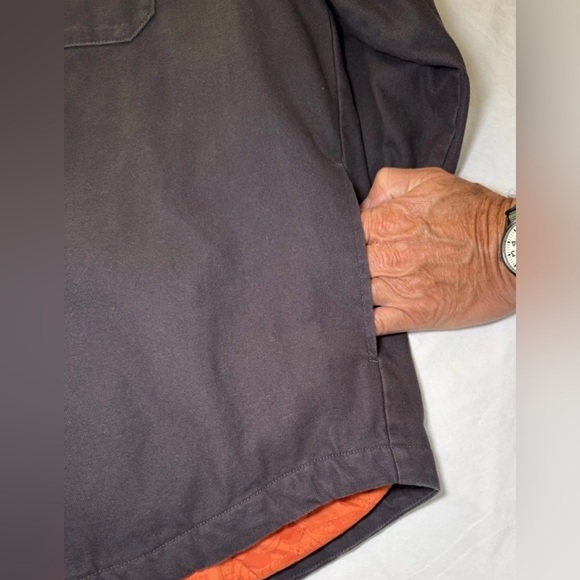 Disney 100 Walt Disney Studios Button Up Jacket Shirt Brown Orange Men's Size L - Picture 8 of 12